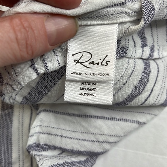 Rails Grace Patriot Stripe Lace Front Top Medium - Picture 10 of 13